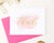 TY053 elegant pink watercolor thank you cards script thanks folded