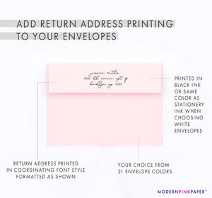 Elegant Script Font Folded Note Cards For Women