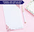 np294 Cherry Blossom Corners Personalized Notepad florals elegant script lined