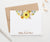    ps175 a note from stationery with sunflower florals personalized folded flowers floral women script autumn
