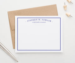 ps186 Personalized CPA Stationary for Men and Women career classic border