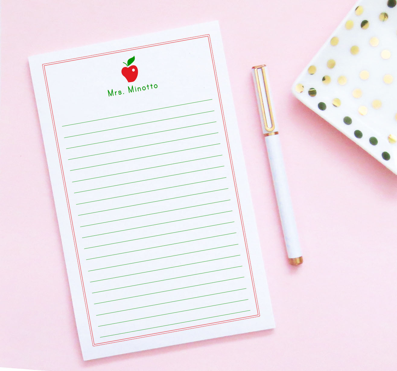 Personalized Teacher Notepad