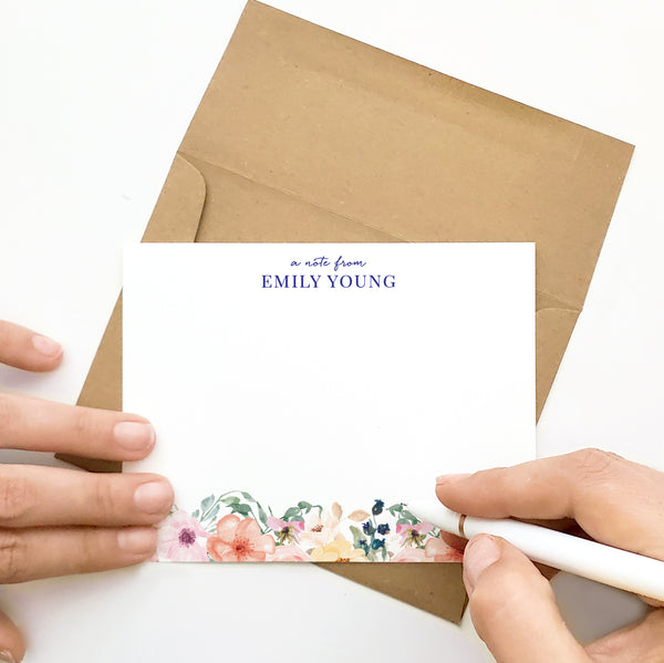 Personalized Stationery for Women Modern Pink Paper
