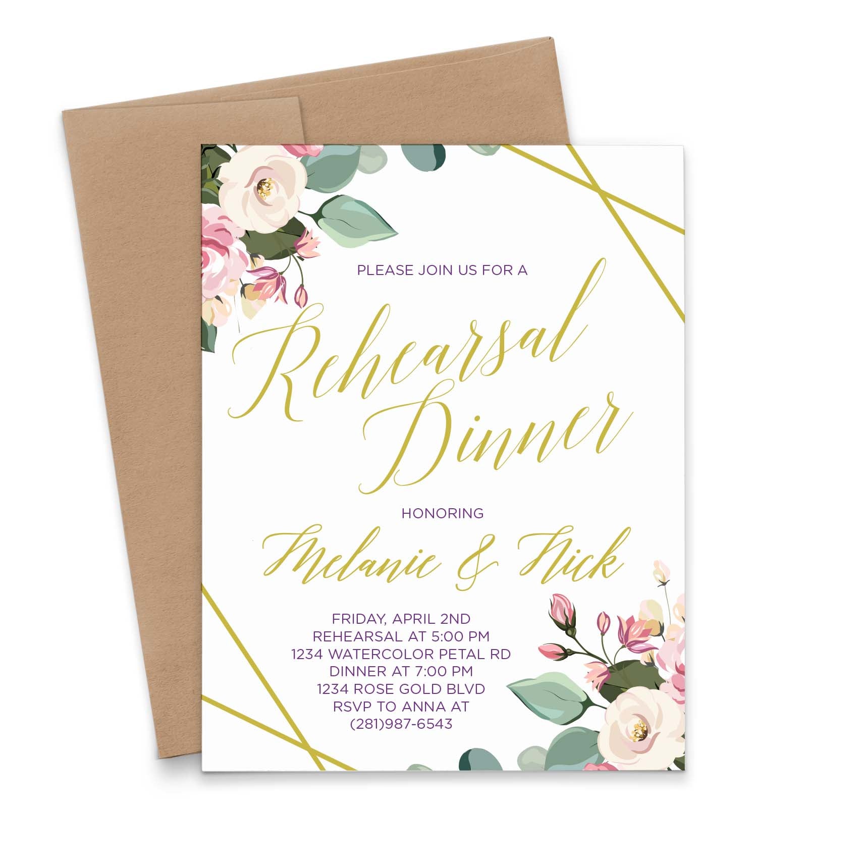 Rehearsal And Dinner Invitations