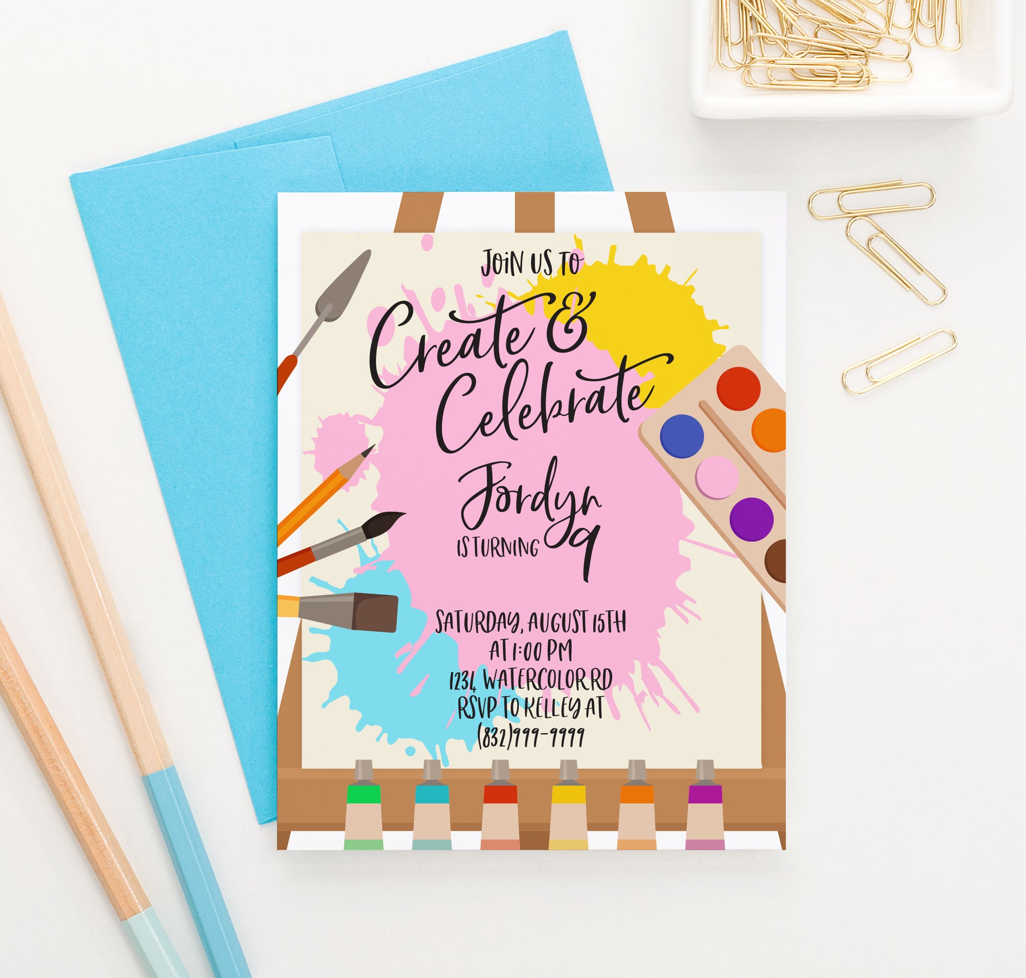 Create And Celebrate Birthday Party Invitations With Paints