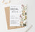 Minimalist Custom Bridal Invitations With Florals