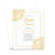 Gold And White Bridal Shower Invitations With Border