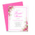 Classy Pink Floral Bridal Shower Invitation With Border