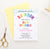 Rainbow Baby Sprinkle Invitations Personalized