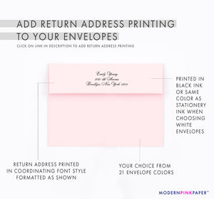 Double Border Personalized Note Cards With Name