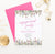 Pink Floral Engagement Invitation Card