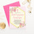 Personalized Pink And Yellow Communion Invitations Cards With Florals