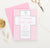 Pink And Grey Personalized Communion Invitations With Cross