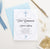 Personalized Blue 1st Communion Invitations With Polkadot Frame
