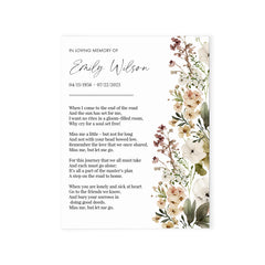 Minimalistic Personalized Prayer Cards With Florals