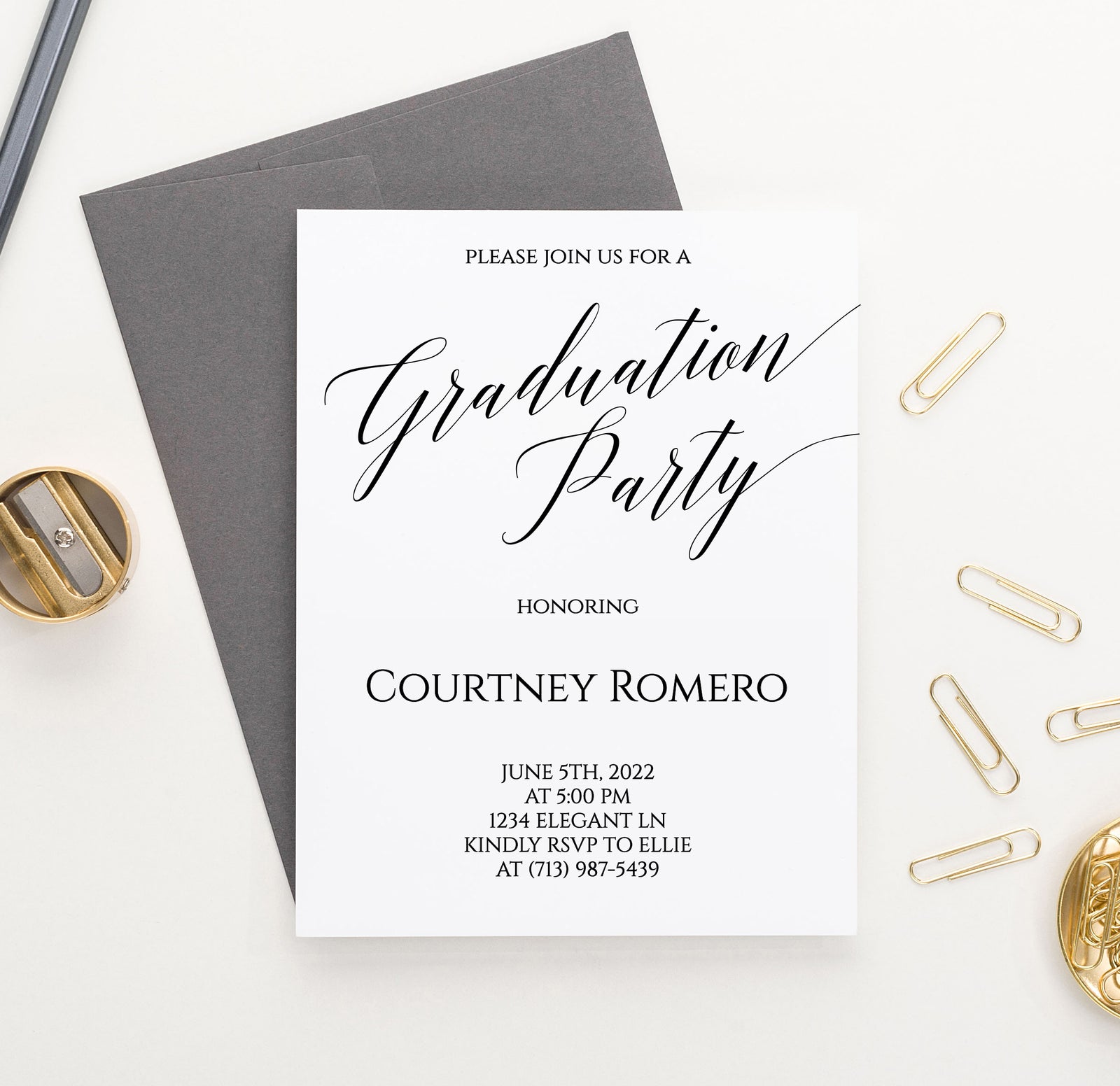 Elegant Graduation Party Invitations Personalized
