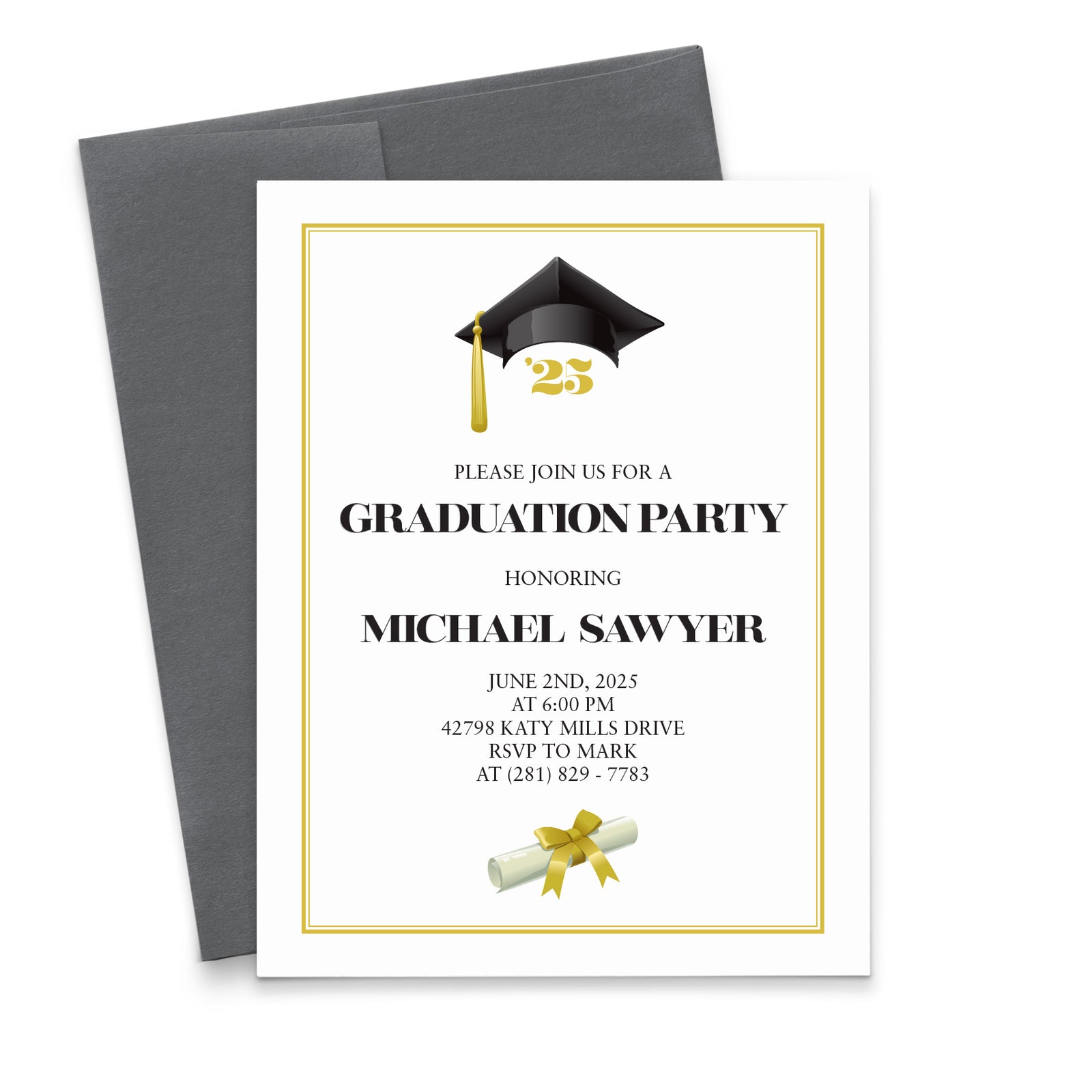 Graduation Cards Design - Modern Pink Paper for Free Printable Graduation Invitations 2019
