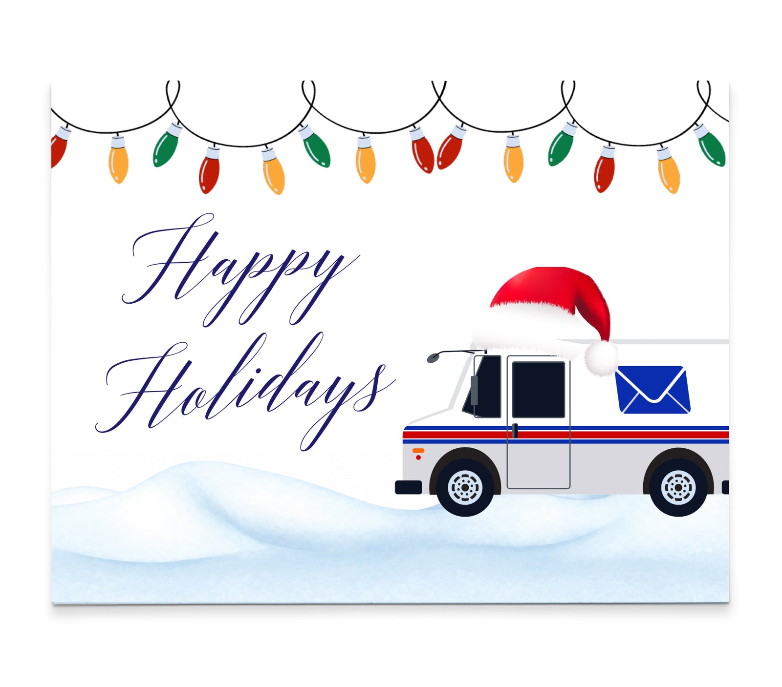 Holiday Mail Carrier Postcards with Postal Truck