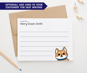 Custom Cute Dog Stationery Set Kawaii