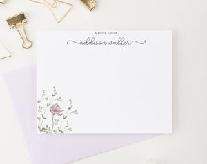 A Note From Personalized Cards With Wildflowers Kids