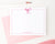 Cute Customized Bow Stationery Note Cards With Border