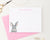 Watercolor Bunny Personalized Stationery Set For Girls