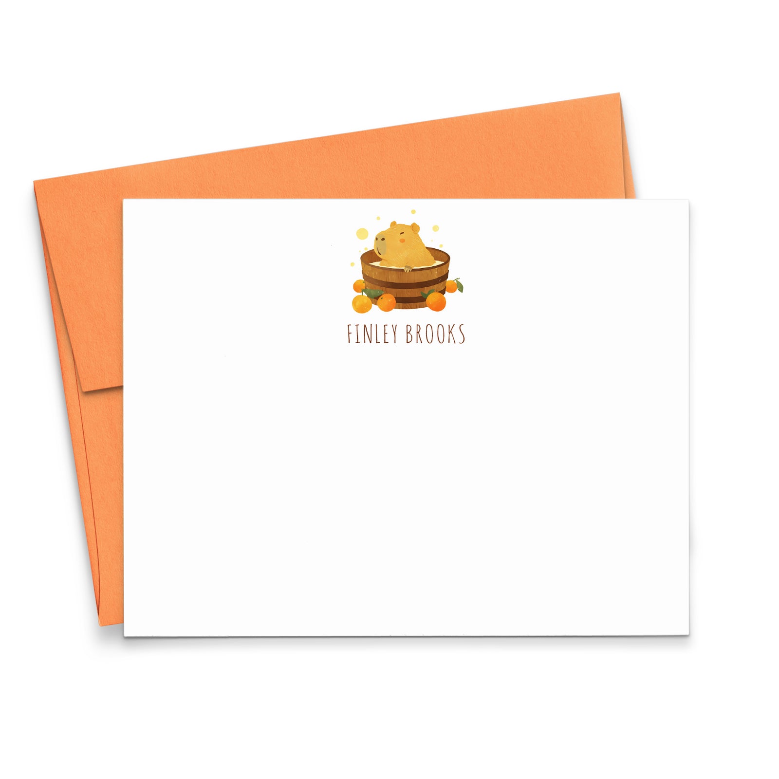 Capybara Personalized Kids Stationery