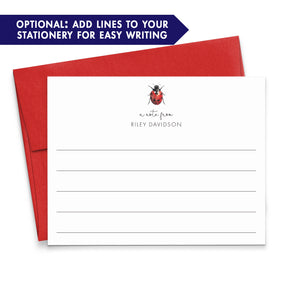 Ladybug Personalized Kids Stationery
