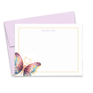 Butterfly Personalized Stationery For Girls