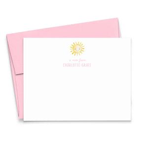 Sunshine Personalized Stationery For Girls