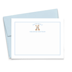 Teddy Bear Personalized Stationery For Boys