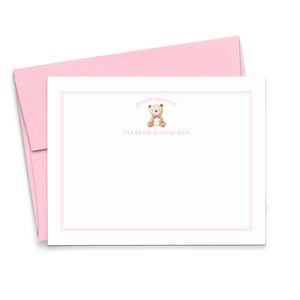 Teddy Bear Personalized Stationery For Girls