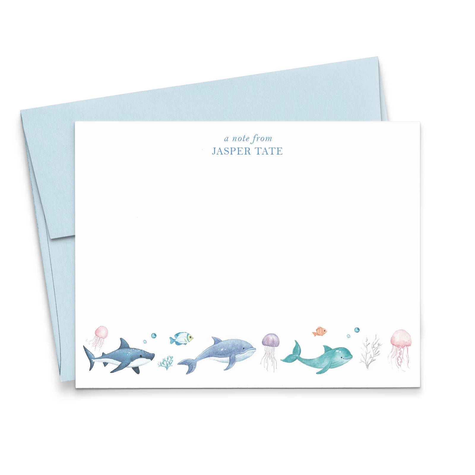 Ocean Animal Personalized Stationery For Kids