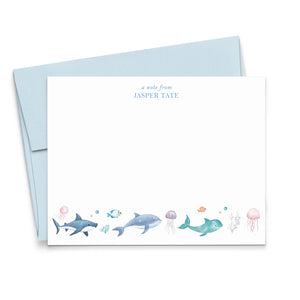 Ocean Animal Personalized Stationery For Kids