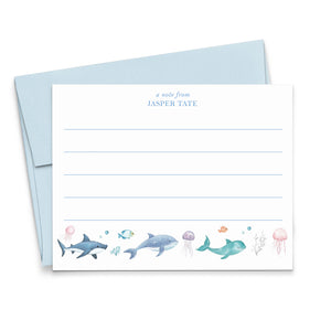 Ocean Animal Personalized Stationery For Kids