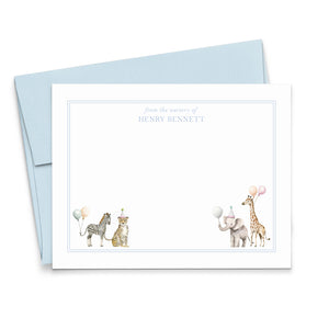 Safari Animals Personalized Stationery For Kids