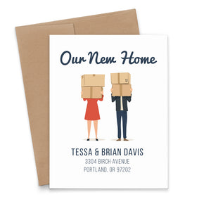 Modern Our New Home Announcement Cards Personalized