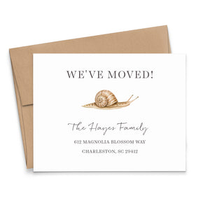 Watercolor Snail Change of Address Cards