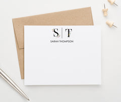 Wildflower Flat Personalized Initial Stationary