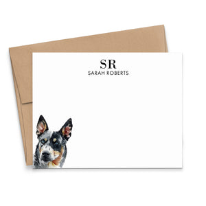 Australian Cattle Dog Monogrammed Cards Or Choose Your Dog Breed