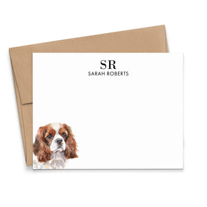 Cavalier King Charles Spaniel Monogram Cards Or Choose Your Dog Breed