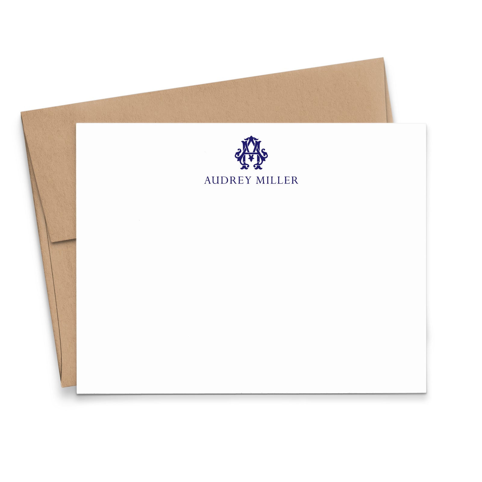 Interlocking Letter Monogram Personalized Stationery