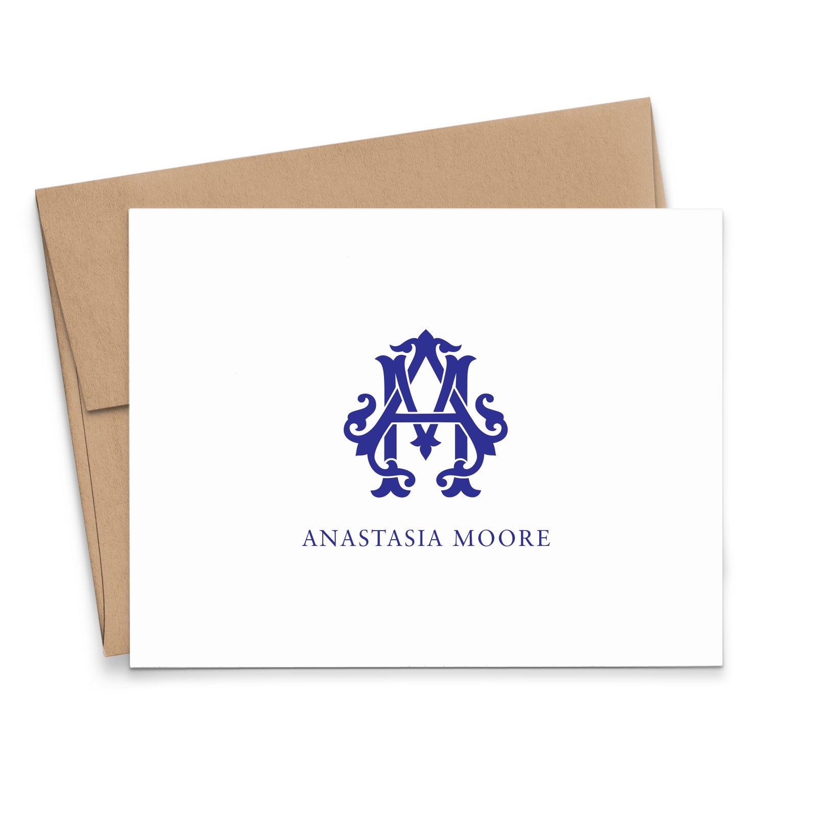 Ornate Personalized Monogram Stationery Cards