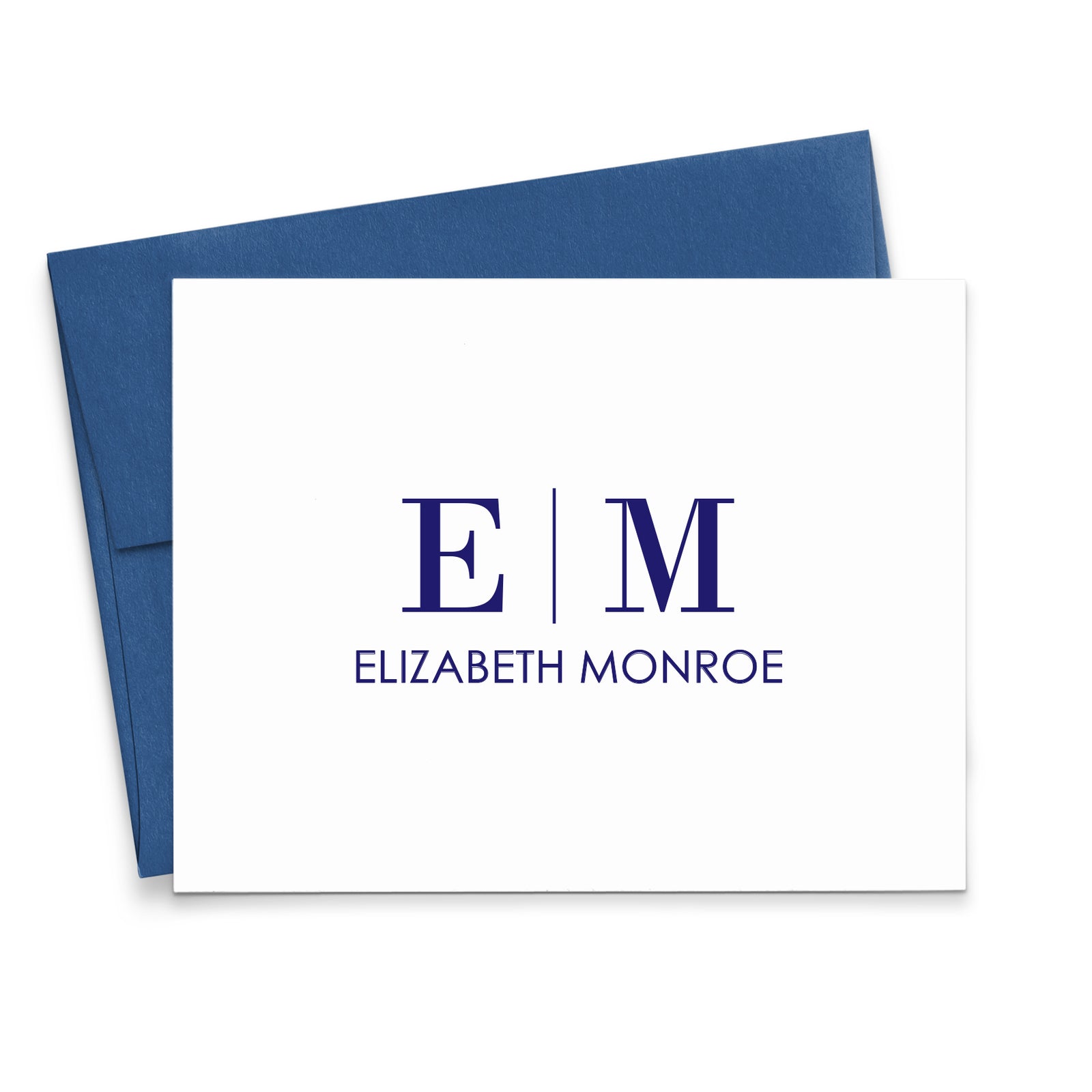 Two Initial Monogram Personalized Stationery