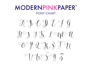 Personalized Script 1 Letter Monogram Stationary Set