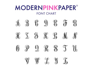 Personalized Floral Corners Monogram Stationery Set