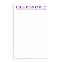 Simple Block Font Family Personalized Notepads