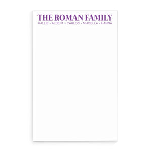 Simple Block Font Family Personalized Notepads