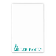 Last Name Family Personalized Note Pad