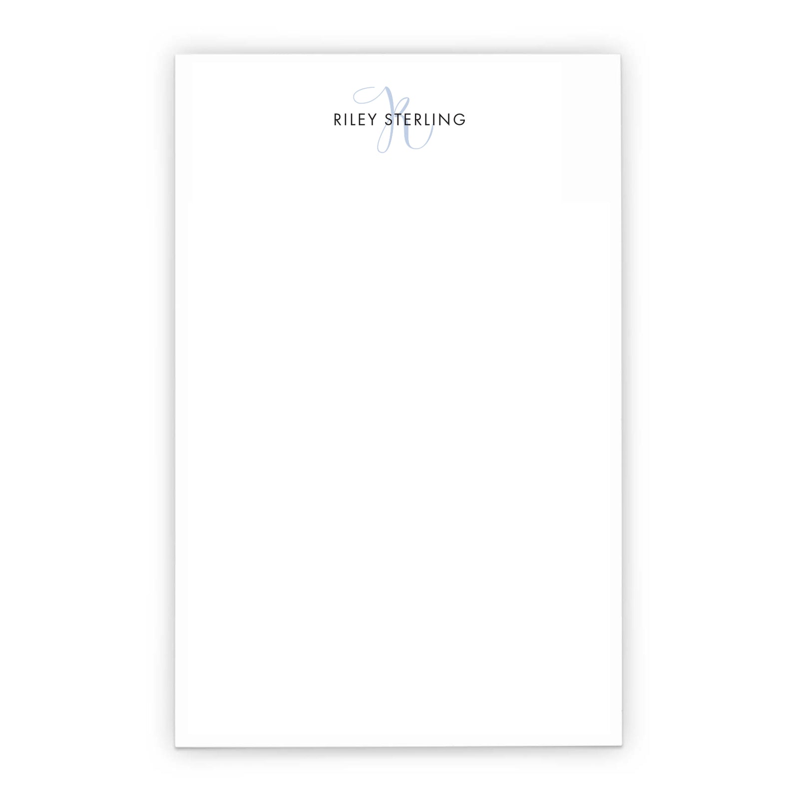 Personalized 1 Letter Script Monogram Note Pad Set